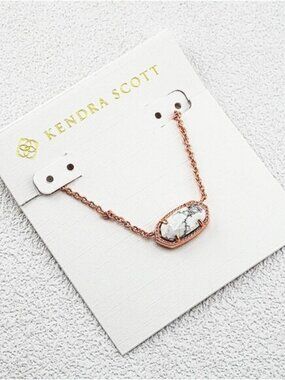 Kendra Scott White Turquoise Necklace